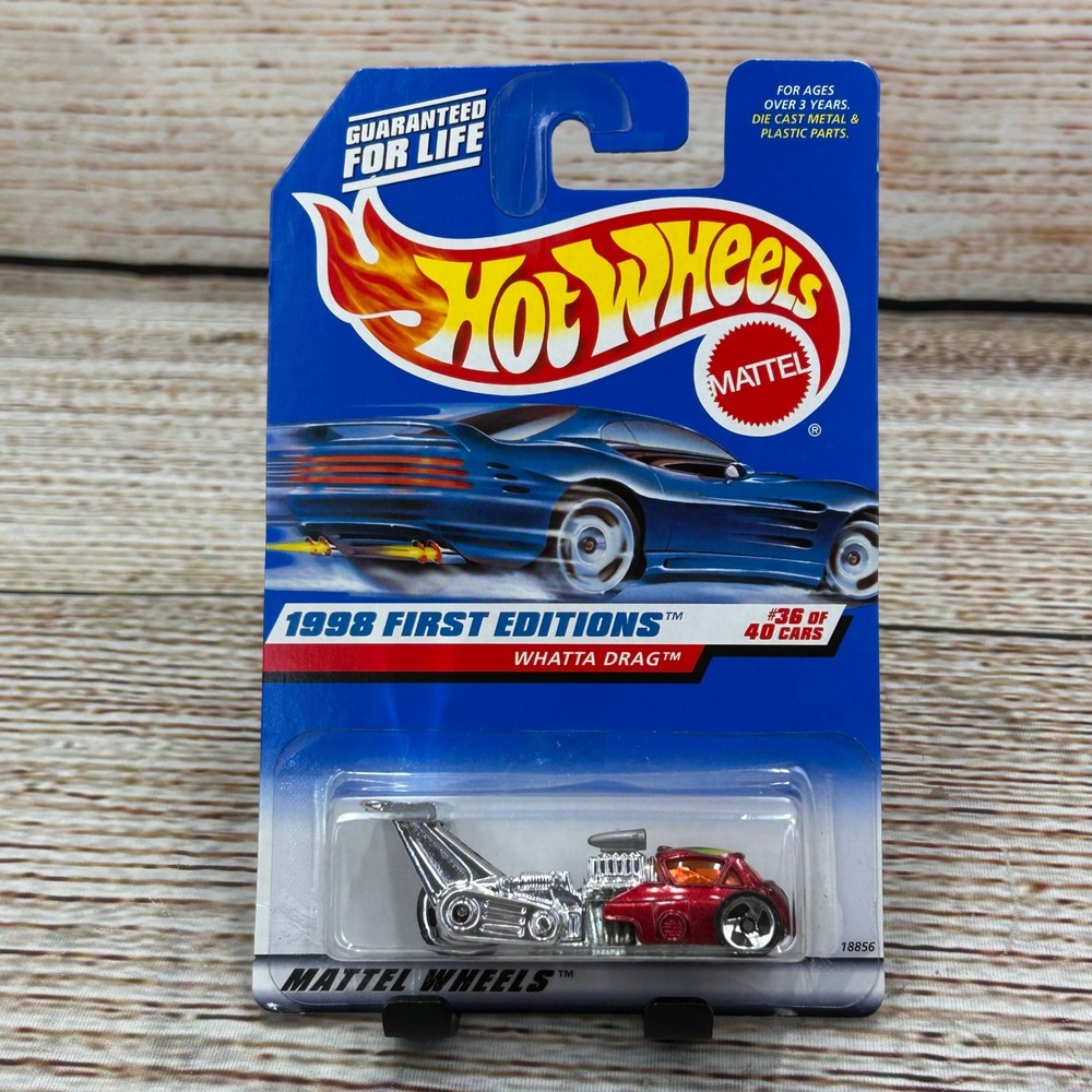 Hot Wheels 1998 First Editions Whatta‎ Drag Red #36/40 Collector 673 18856 New